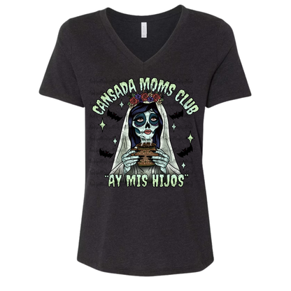 Cansada Moms Club V Neck