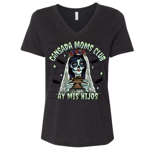 Cansada Moms Club V Neck