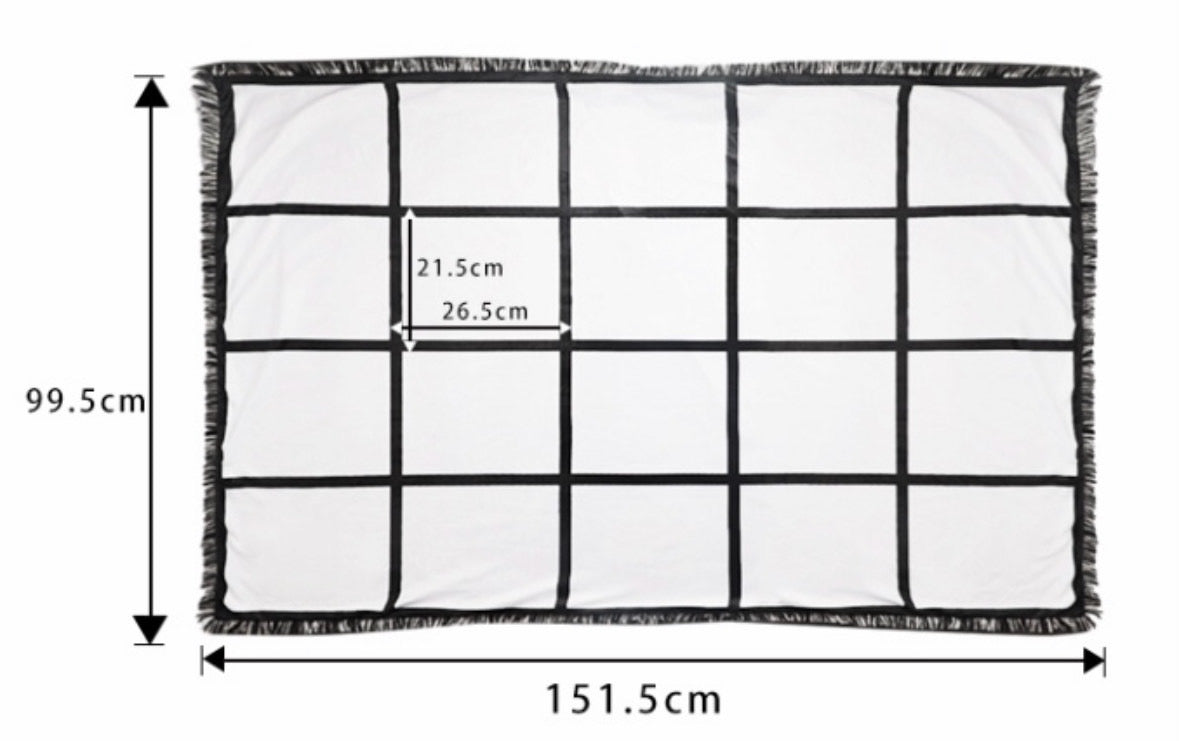 20 Panel soft BLANK Sublimation Blanket