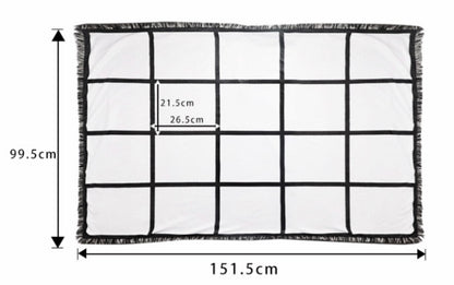 20 Panel soft BLANK Sublimation Blanket