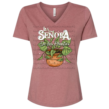 La Señora De Las Plantas V-Neck