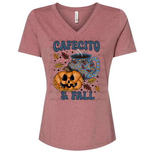 Cafecito & Fall V Neck