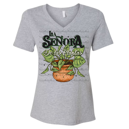 La Señora De Las Plantas V-Neck