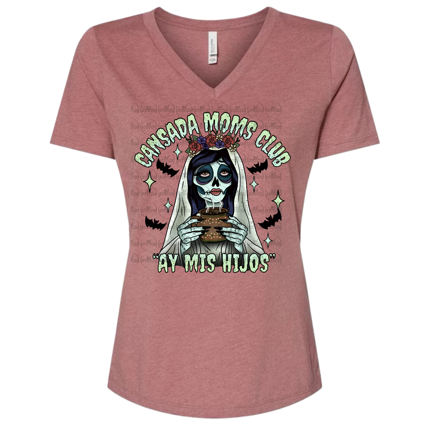 Cansada Moms Club V Neck