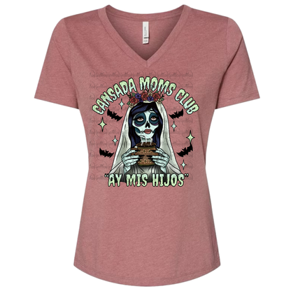 Cansada Moms Club V Neck