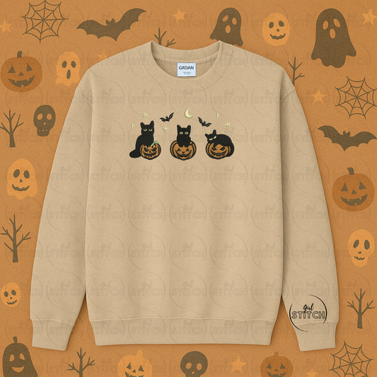Pumpkin Cats Sweater