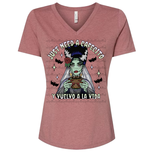 Just Need A Cafecito V Neck